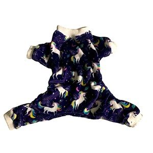 Pre-Owned CuteBone Unicorn Dog Pajama/Jumpsuit Sz Small.